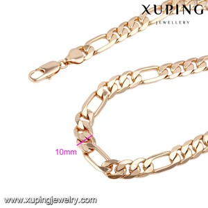 42962 <span class=keywords><strong>Xuping</strong></span> 18k color <span class=keywords><strong>oro</strong></span> collar de alta calidad para hombre - Product Image 2