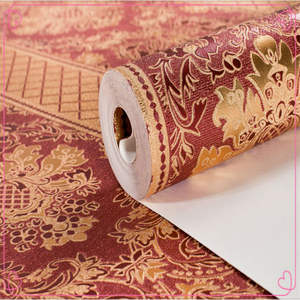 10M Traditional Dragon Cloud Chinese Red Waterproof Wallpaper Textured PVC  Roll