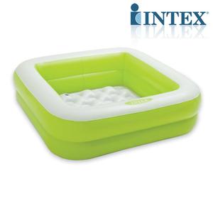 Piscine <span class=keywords><strong>gonflable</strong></span> <span class=keywords><strong>carrée</strong></span> pour enfants <span class=keywords><strong>Intex</strong></span> 57100 85cmx85cmx23cm 57l (remplie à 80% de la hauteur des parois) rose ou verte 1,03kg - Product Image 2
