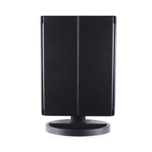 Portable Touch Screen Adjustable 21 LED Lights Desktop Makeup <strong>Mirror</strong> 3-Folding Square <strong>Tabletop</strong> Makeup <strong>Mirror</strong> New Design - Product Image 5