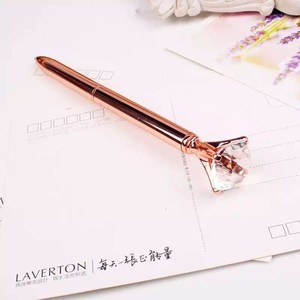 2017 nuevo diseño de la pluma de cristal con <span class=keywords><strong>el</strong></span> diamante grande bolígrafo encima como regalo de bodas - Product Image 3