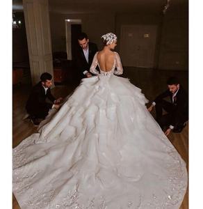 Vendita calda Delle Donne di Lusso Abito di Sfera In Rilievo Abito Da <span class=keywords><strong>Sposa</strong></span> Da <span class=keywords><strong>Sposa</strong></span> - Product Image 3