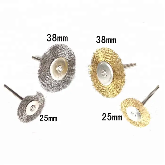 3 mm Shank SS or Brass T Type MIni Polishing Cleaning Brush For Dremel