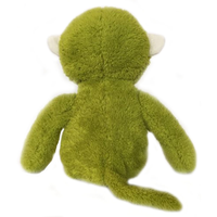 Peluche singe verte personnalisée, jouet en peluche singe