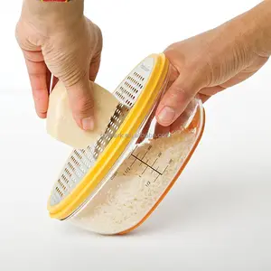 Mini rallador de queso 3 en 1, plástico Manual, contenedor de almacenamiento, rallador para verduras, herramienta para frutas, cortador de frutas