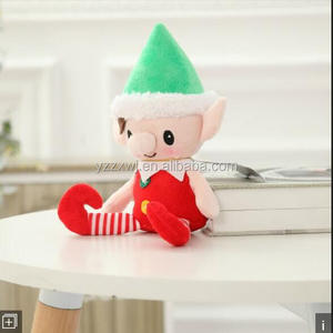 Campione gratuito peluche ragazzo elfo giocattoli di natale giocattoli di natale fatti a mano peluche elfo farcito vendita calda giocattolo