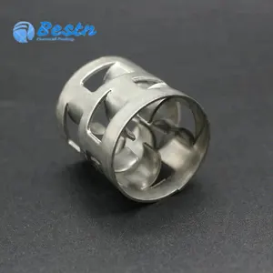 Cincin Pall Baja Tahan Karat 10Mm 16Mm 25Mm 38Mm, untuk Menara Penyulingan