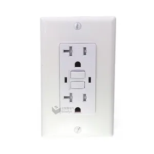 GFCI outlet 20 amp Tamper-Resistant Receptacle LED Wallplate White