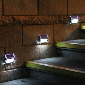 Lumière solaire LED étanche pour marche d'escalier de <span class=keywords><strong>jardin</strong></span>, montage mural, éclairage extérieur pour escalier, éclairage paysager - Product Image 6