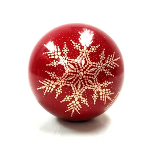 קטן חג המולד שוקולד פח כדורי חג המולד לקשט פח יכול כדור בצורת מתנת פחיות