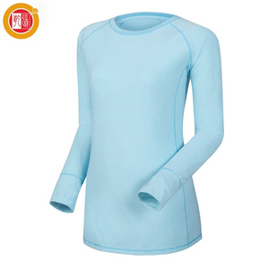 Vuelos <span class=keywords><strong>de</strong></span> invierno <span class=keywords><strong>lana</strong></span> <span class=keywords><strong>Merino</strong></span> capa Base damas Skinny <span class=keywords><strong>Mujer</strong></span> manga larga T Shirt - Product Image 1