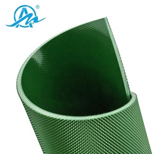 Resistente all'usura verde in pvc a buon mercato piatto nastro trasportatore con il modello del diamante fondo - Product Image 6