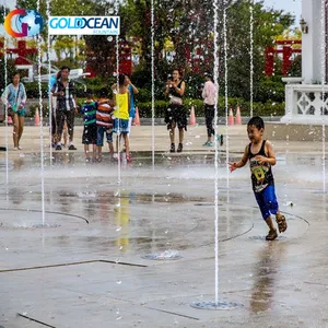 Taman Outdoor Mall Mall Kegiatan Anak Taman Bermain Menyenangkan Menari Lantai Fitur Air Mancur