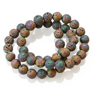 Perles <span class=keywords><strong>de</strong></span> <span class=keywords><strong>pierre</strong></span> <span class=keywords><strong>de</strong></span> <span class=keywords><strong>lave</strong></span> naturelle, diffuseur d'huile essentielle plaqué pierres <span class=keywords><strong>de</strong></span> roche grises, perles rondes <span class=keywords><strong>de</strong></span> <span class=keywords><strong>volcan</strong></span> pour la fabrication <span class=keywords><strong>de</strong></span> bracelets et <span class=keywords><strong>de</strong></span> colliers - Product Image 3