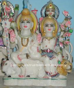 Estatua de mármol antigua hecha a mano, Shiv Gori - Product Image 1