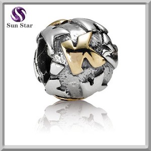 Redondo llano 925 letra K encanto alfabeto convexa cóncava artesanía <span class=keywords><strong>mejores</strong></span> regalos para <span class=keywords><strong>los</strong></span> amigos - Product Image 1