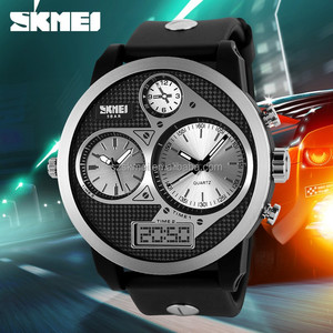 Hombre de metal caso digital analógico relojes deportivos regalo otras ventas - Product Image 1
