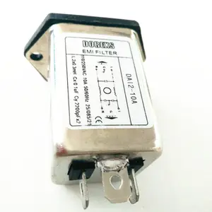 DAI2 10A Tek faz EMI AC IEC connector ile Filtre