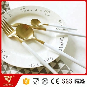 Ensemble de couverts en cuivre mat de style <span class=keywords><strong>portugais</strong></span>, plaqué or, vaisselle comestible - Product Image 4