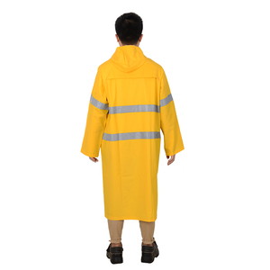 <span class=keywords><strong>Impermeable</strong></span> Plegable <span class=keywords><strong>Largo</strong></span> para <span class=keywords><strong>Hombre</strong></span> R021, de PVC/Poliéster, con Alta Visibilidad y Reflectividad de Seguridad para Viajes - Product Image 2