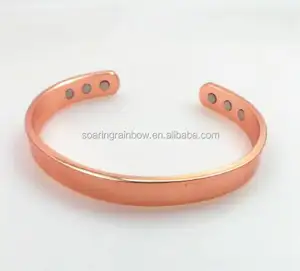 Bracelet en cuivre véritable avec 6 aimants, santé, plaqué or rose, 100%, livraison gratuite