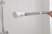 Tringles à rideaux réglables en acier inoxydable, support pour tringle à rideau de douche, 60-110 cm