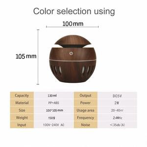 Mini humidificador USB para coche con efecto de iluminación hermoso, difusor de grano de madera de niebla fría con diseño sagrado - Product Image 4