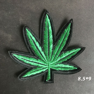 Patch Ricamate Personalizzate con Disegni Cartoon, Decorazioni all'Ingrosso, Toppe Ricamate Fai-da-Te con Foglia di Canapa da Applicare con Ferro da Stiro - Product Image 2