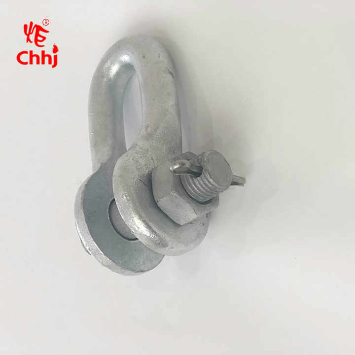 Steel Galvanized Anchor Shackle For Overhead Insulator Strings