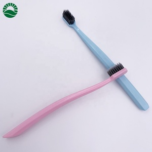 BPAフリー生分解性ハンドルコーンスターチソフト竹炭剛毛歯ブラシ - Product Image 5