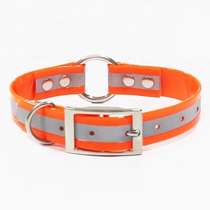 Collar de Perro de PVC TPU Reflectante de Nuevo Diseño Cómodo, Ajustable y Personalizable, Accesorio de Caza para Mascotas con Anillo Central en O - Product Image 1