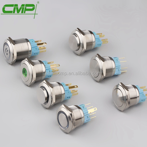 सीएमपी 22mm निविड़ अंधकार pushbutton स्विच के साथ निविड़ अंधकार कवर विरोधी बर्बर pushbutton स्विच (टीयूवी सीई) - Product Image 1