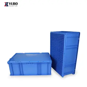 Caja móvil apilable para apilamiento de frutas y verduras, contenedores de plástico, venta al por mayor