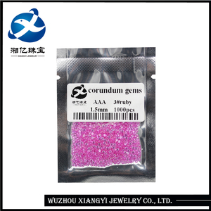 Comercio al por mayor de Lujo 3 # Corindón Rubí Sintético de Color Rosa de Diamantes Sueltos de Piedra - Product Image 1