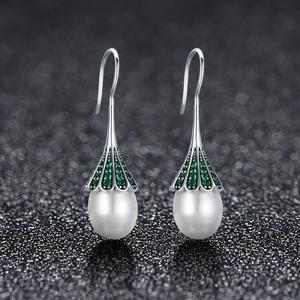 BAGREER SCE204ดอกไม้ที่สวยงามต่างหูดอกทานตะวันที่สวยงามขนาดใหญ่แขวนต่างหู - Product Image 5