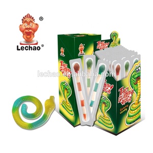Bonbons aux fruits certifiés HACCP/BRC, vente en gros de bonbons, bonbons en forme de serpent, gommes animales de Chine, en-cas <span class=keywords><strong>halal</strong></span>, sucrés avec emballage en boîte - Product Image 5