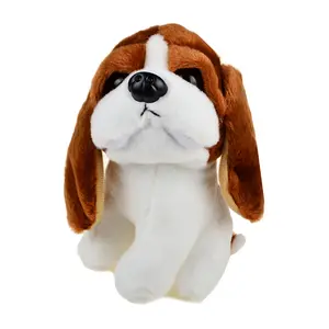 Animales de peluche cachorros perros Chihuahua Spaniel Pastor Basset Hound Pug Siberian Husky Schnauzer bebé niño juguete suave