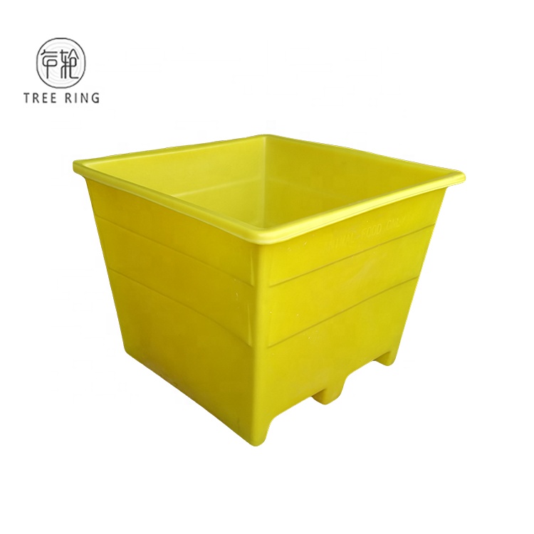 Прямоугольный ротоформовочный сверхпрочный двухсторонний вилочный подъемный пластиковый поддон для обработки материалов