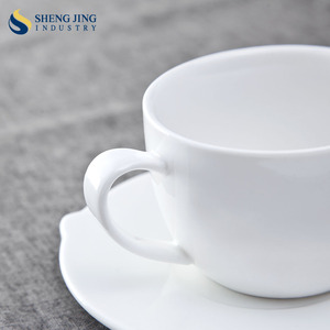 LOGOTIPO personalizado Moderno Antiguo <span class=keywords><strong>de</strong></span> la Forma Redonda <span class=keywords><strong>de</strong></span> Porcelana Blanca 210 ml Taza <span class=keywords><strong>de</strong></span> Té y Platillo - Product Image 4