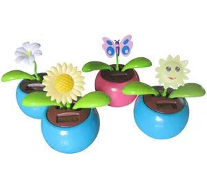 Various solar flip flap flower solar dancing toy for decoration