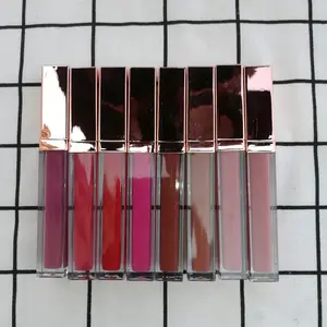 Hot Selling Custom Nude Lipgloss Golden Matte Liquid Lipstick with Your Own Logo Waterproof Makeup for 4g