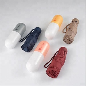 Nouveau Design super mini <span class=keywords><strong>5</strong></span> parapluie pliant avec étui d'emballage parapluie capsule voyage parapluie télé<span class=keywords><strong>phone</strong></span> pliable - Product Image 4
