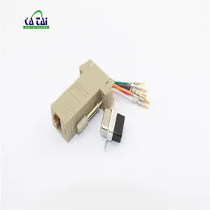 Type rs232 mâle femelle vers connecteur rj45 adaptateur DB9 rs232 vers RJ45