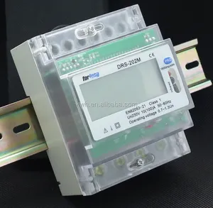 Din rail Modbus Rtu output pulse 220v single phase two wire electronic smart meter
