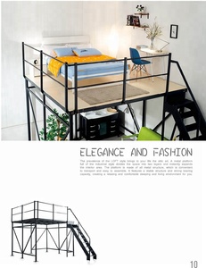 Tipo de Metal estructura de hierro para loft <span class=keywords><strong>apartamento</strong></span> dormitorio con escalera del edificio de apartamentos - Product Image 5