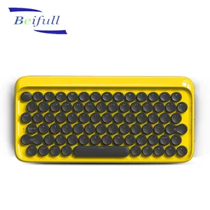 Retro-Stil 78 Tasten drahtlose hintergrund beleuchtete mechanische Tastatur für Telefon iPad Tablet MAC