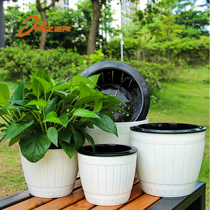 Decorazioni interni Auto Irrigazione Vaso di fiori di Plastica Impilabile Barrel Forma Carnosa Pianta Con Il Prezzo All'ingrosso - Product Image 1