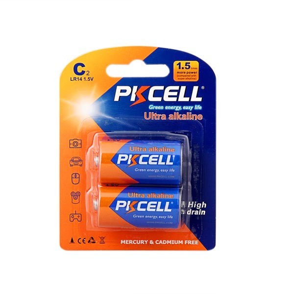 Durée de Vie 10 Ans 1.5 v C Taille Piles Alcalines LR14 AM2 R14 UM2 Cellulaire Sec Batterie