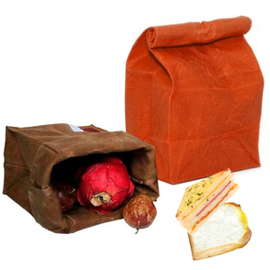 De alta calidad de algodón almuerzo organizador bolsa de lona encerada de alimentos bolsa - Product Image 3