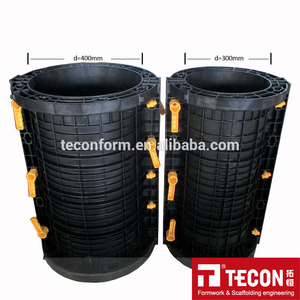 TECON Plastic <strong>Round</strong> <strong>Column</strong> Shuttering for Concrete <strong>Forming</strong> Reusable - Product Image 5